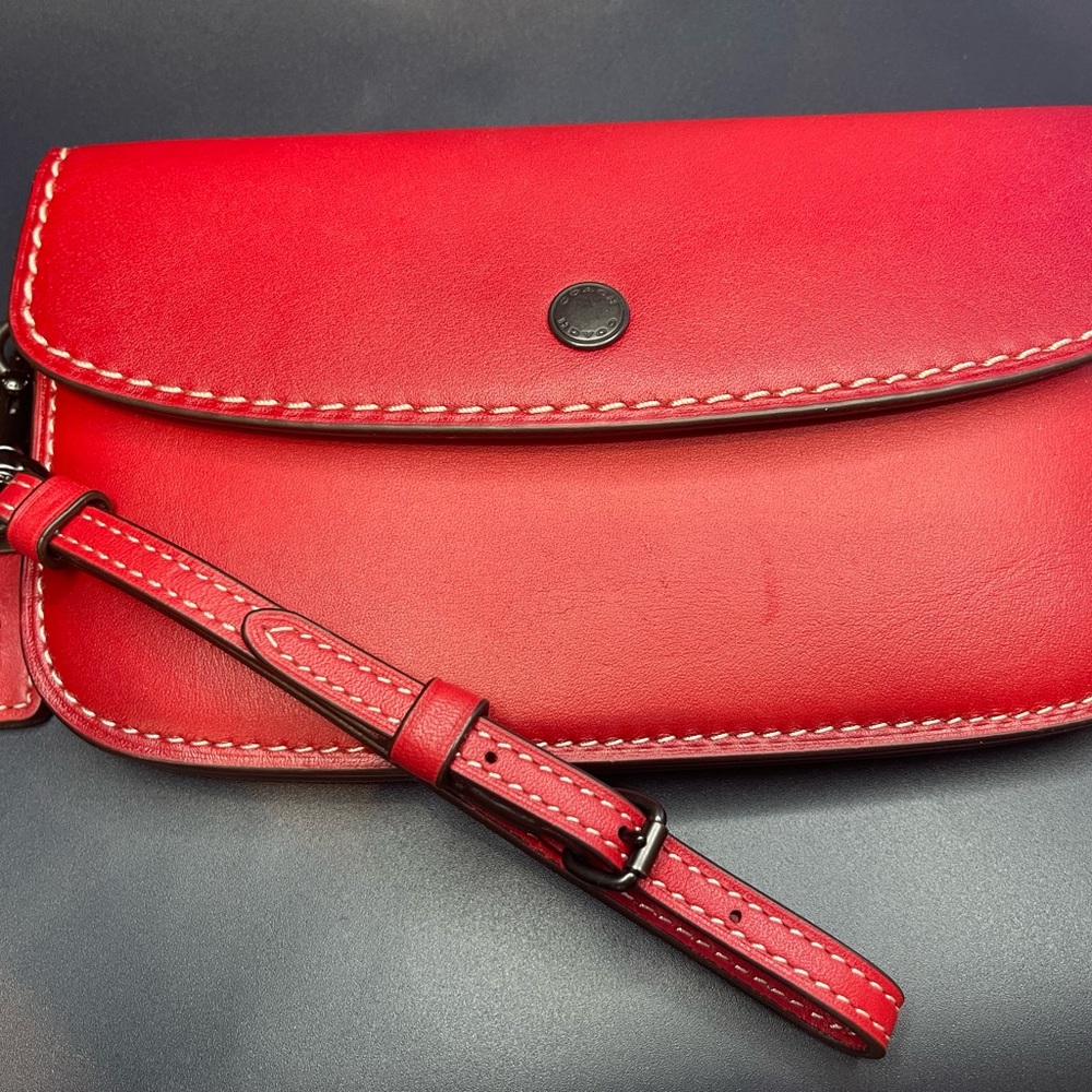SOLD Coach 1941 Clutch Wristlet in Red